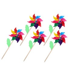  5 Pcs Kids Windmill Garden Windmills for Children Decor Octagonal