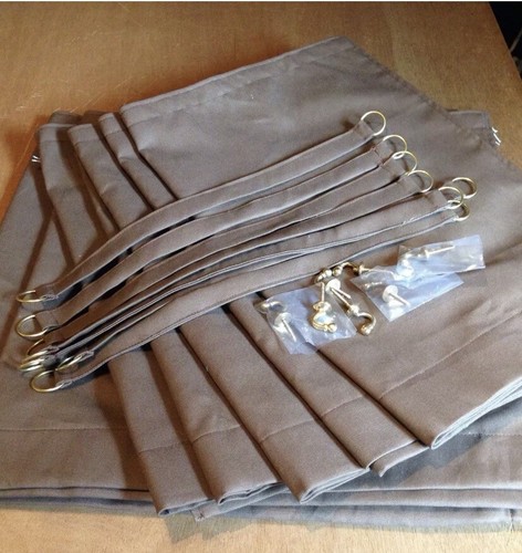 Camper van curtains brown - camper,