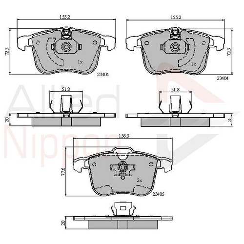 Brake pads set for opel - opel, signum