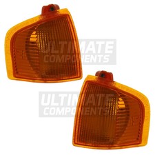 Front Indicator Lights Lamps Ford Escort Mk4 Estate 1986-1991 Amber Lens 1 Pair