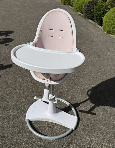 Bloom high chair - chair, white/pink