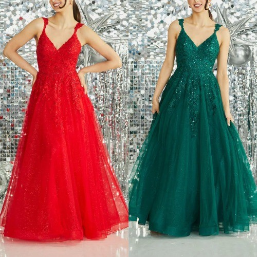 Ball gown glitter tulle - ball,