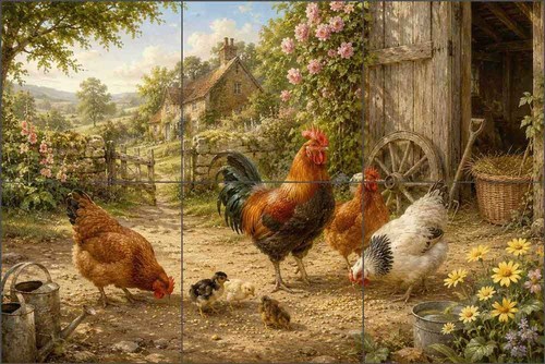 Rooster chicken tile - chicken,