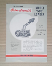 1961 Horn-draulic model '500' loader for Ferguson '35' Tractor UK sales leaflet