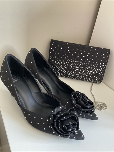 Next black dressy satin - black,