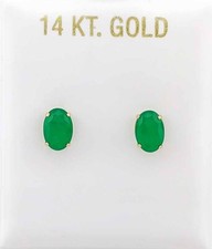 GENUINE 2.24 Cts EMERALD STUD