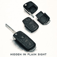 Hidden Compartment Fake Car Key Fob Secret Stash Safe Container Storage