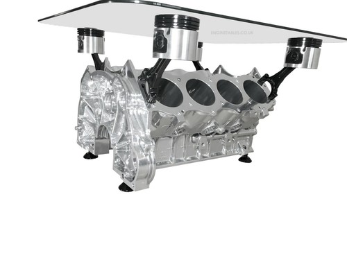 Chrome engine block coffee - engine,