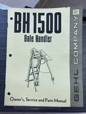 Unsealed Gehl Agriculture BH1500 Bale Handler Manual Form No. 901977 @B3