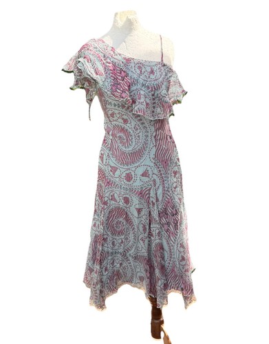 Zandra rhodes dress silk - rhodes,