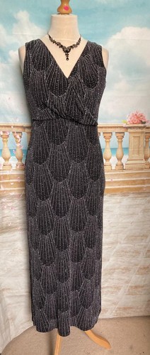 Black silver maxi evening - maxi,