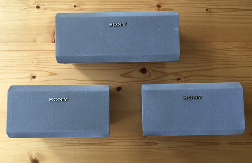Three sony mini bookshelf - mini,