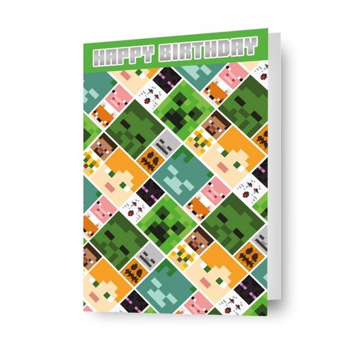 Minecraft birthday card - birthday,