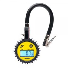 JITSIE DIGITAL TYRE PRESSURE GAUGE WITH HOSE 0-100PSI TRIALS MX ENDURO ETC