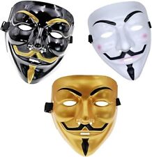 DWTECH 3 Pack V For Vendetta Mask Adults Kids Guw Fawkes Mask Anonymous Mask