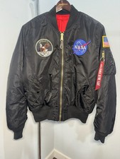 Alpha Industries Reversible NASA MA-1 Apollo II  Bomber Jacket Mens Size M