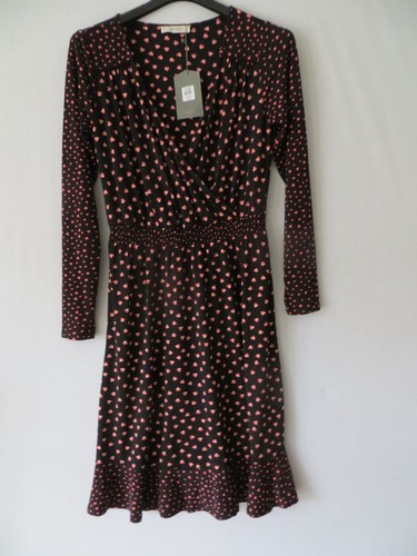 Oasis pink black heart dress - &,