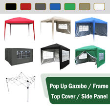 3x3m Pop Up Gazebo Frame Side Panels Top Cover Marquee Canopy Tent Sand Bags