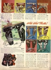 1951 PAPER AD COLOR Dale Evans Roy Rogers Gene Autry Cap Gun Texas Rangers