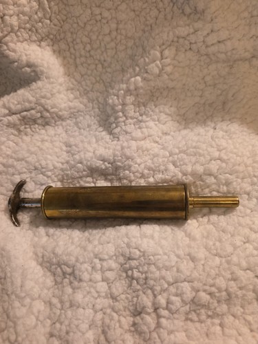 Vintage brass syringe type - vintage, syringe-type