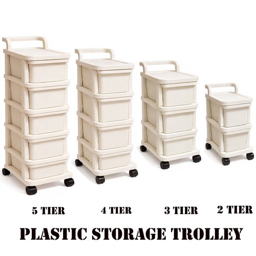 Plastic storage trolley drawer - storage,