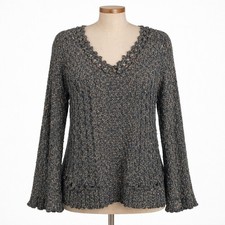 Tivoli Wool Black Gray Crochet