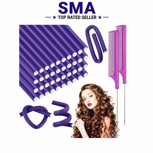 10pcs hair rollers foam - 10pcs,