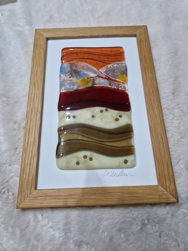 Mcmillan signed fused glass - mcmillan,