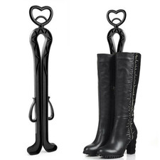 Hard Plastic Black Boots Shoes Upright Stand Holder Rack Storage Holder Pair