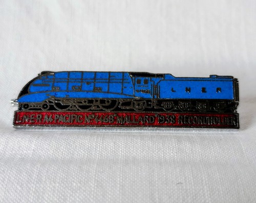 Old enamel train badge e - enamel,