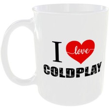I LOVE COLDPLAY MUG HEART MUSIC ARTIST ROCK BAND SINGER FAN GIFT TEA COFFEE CUP