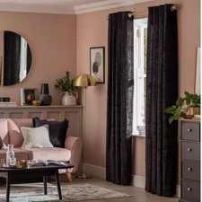 Argos curtains pair black - curtains,