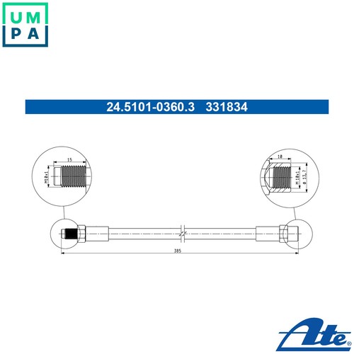 Brake hose 5101 - 24.5101-0360.3, for