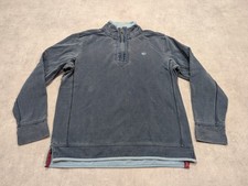 Fat Face Sweatshirt Mens L Pullover 1/4 Zip Outdoor Retro Y2K Grunge Airlie Fade