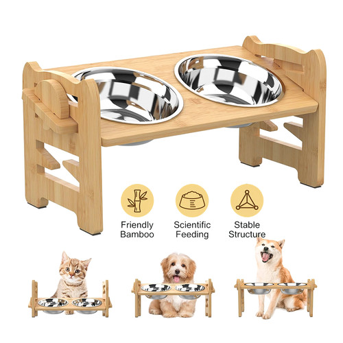 Dog food feeding stand - stand, station