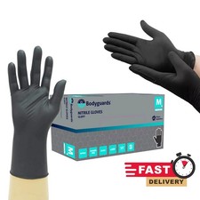 Black Nitrile Gloves Disposable Latex Powder Free Small Medium Large XL, 100 200