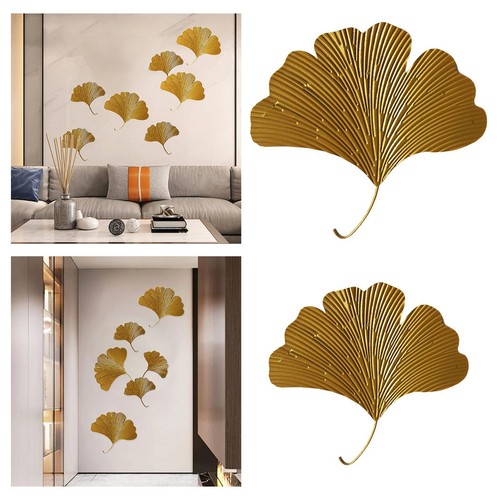 Metal ginkgo leaf hanging art - leaf,