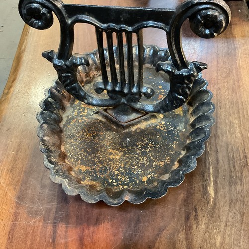 Vintage cast iron lyre - vintage,