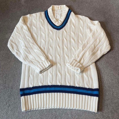 Vintage 80s cricket - vintage, cable-knit