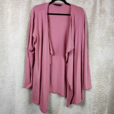 Lipsy Womens Open Cardigan Size UK 18 Blush Pink Handkerchief Hem Lightweight