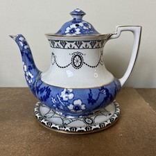 Antique Wedgwood, Imperial Collection ‘Prunus’ Teapot & Stand, Approx 2 Pints