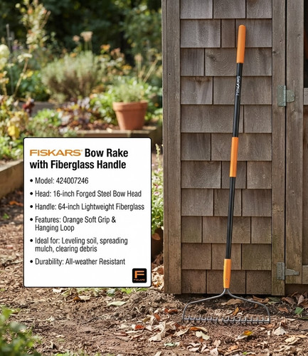 Fiskars metal bow garden - bow,
