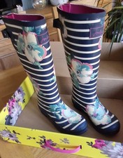 Joules Wellibob Women's Size 4 Boxed Wellington Boots