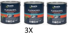 3X Bostik Flexacryl Instant Repair Waterproofing Compound Grey 2.5kg
