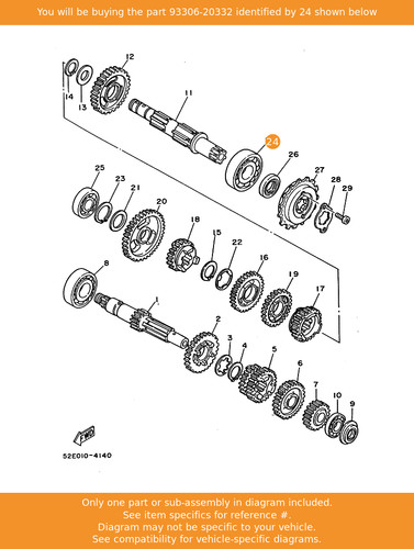 Yamaha bearing 93306 - yamaha, bearing,