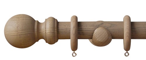 Wood curtain pole solid ash - pole,