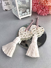 Heart Pendant Rustic Wicker