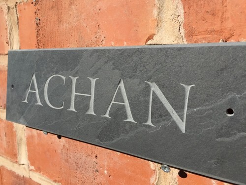 Real natural slate house sign - slate,