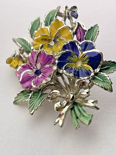 Vintage exquisite brooch pansy - vintage,