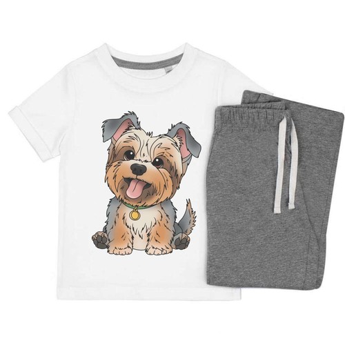 Happy yorkshire terrier kids - yorkshire,